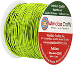 Mandala Crafts 1mm 109 Yards Yellow Green Cotton Waxed Cord for Jewelry Making Bracelet Cord Waxed String - Beading String Thread Jewelry Cords for Necklaces String