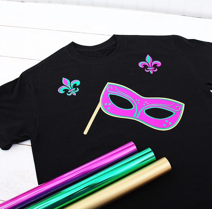 Threadart Metallic Green Heat Transfer Vinyl Film | Custom Cut Roll 20" Wide by The Yard | Compatible with Venture Explore and Maker, Silhouette Cameo, & Large Format Cutters