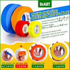 DEART Masking Tape 8 or 12 Pack 1 inch Colored Painters Tape for Arts & Crafts Labeling or Coding, Kids Art Supplies Color Tape Rolls, Craft Tapes Colorful Masking Tape (12)