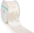 Ivory Velvet Ribbon 2.5 Inch x 10 Yards for Christmas Tree Topper Home Decoration Wreath Gift Wrapping DIY Craft