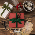 Ribbli Polyester Forest Green Velvet Ribbon,1 Inches,10-Yard Spool,Use for Choker,Gift Wrapping,Floral Bouquets, Boutonnieres