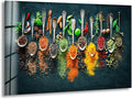 My Photostation.com 30Wx24H'' Spoon Spices Glass Wall ArtTempered Glass Printing Wall Decor Large Wall Art Wall Hangings