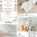 Thick Translucent Vellum Paper, Oplymio 42 Sheets 167GSM Printable Vellum Paper for Invitations, Envelopes, Heat Embossing, Belly Bands(8.5 x 11 Inches)