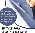Canvas Repair Patch, Strong Sticky Fabric Repair Tape, Self-Adhesive Fabric Patch for Sofas, Tote Bags, Clothing, Car Seats, Furniture (Dark Blue, 3.5X79 Inch)
