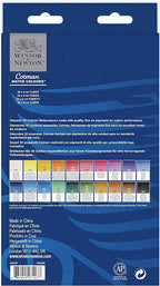 Winsor & Newton Cotman Watercolor Paint Set, 20 Colors, 5ml (0.17-oz) Tubes