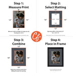 Craig Frames B573 Pre-cut Mat Board for 16x16 Print, 20x20, Graphite Black