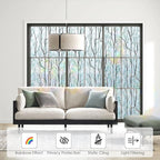 DKTIE Nature Pattern Rainbow Window Film Decorative Stained Glass Window Film Static Cling Films Easy Apply Removable Comes with Tools (U1747-rainbow, 35.4" x 78.7")
