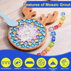 Mosaic Tile Grout, Mosaic Crystal Grout for Crafts, Essential for Handmade Grouting, DIY Projects Accessories Transparent Crystal Sanded, Mosaics Crystal Sealant for All Tiles (Translucent, 7oz)