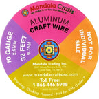 Mandala Crafts 10 Gauge Anodized Aluminum Craft Wire for Jewelry Making - 120 FT Colored Flexible Silver Combo Wire - Bendable for Bonsai Armature Crafting Sculpting