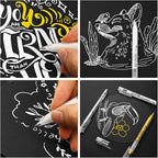 Silver Gel Pens, 0.8mm Fine Point Gel Ink Pen Set for Artists – Opaque Archival Ink for Black Paper Drawing, Card Making, Journaling Pack of 3