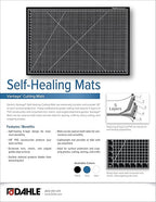 Dahle Vantage 10674 Premium Self-Healing Cutting Mat, 36"x48", 1/2" Grid, 5 Layers for Max Healing, Perfect for Crafts & Sewing, Black