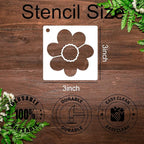 Flower Stencils for Painting Reusable 3” Flowers Stencil Floral Leaves Drawing Templates for Painting on Wood Fabric Canvas