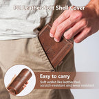 AHGXG Small Blank Pocket Journal Notebook for Men - 256 Numbered Pages B6 Mini Journal, Vintage Soft Leather Hardcover, 80gsm Paper, for Women Work Office School, 4.1'' X 5.7''- Brown