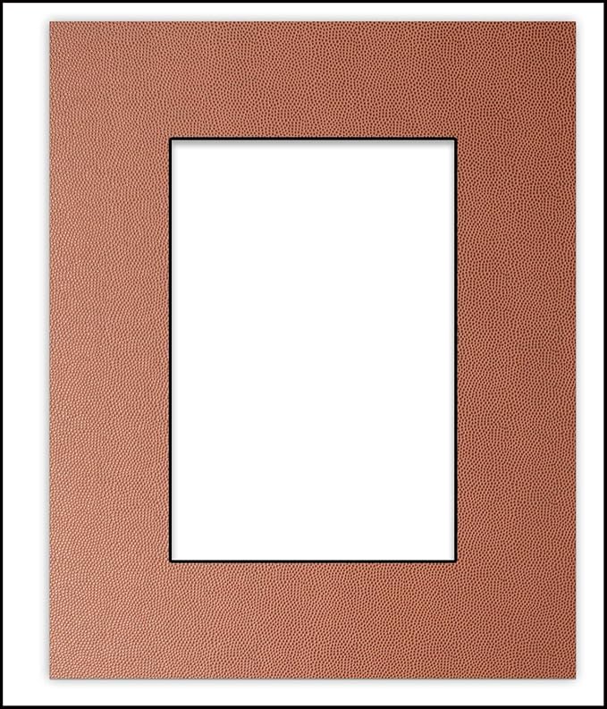 Pack of TEN 11x14 Mats Bevel Cut for 8.5x11 Photos - Acid Free Football Texture Precut Matboards For Pictures, Photos, Framing - 4-ply Thickness