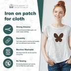 Iron on Patches for Clothes, 8 Pieces Patches for Cloth, 100% Cotton Fabric Patches for Clothing, Bag, Hat Repair, Clothing Repair Decorating Kit 3.7" by 4.9" (9.5 cm x 12.5 cm, Brown)
