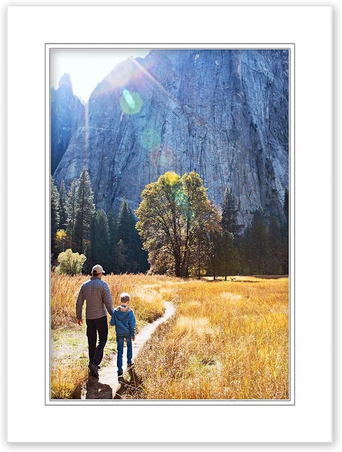 24x36 Mat for 20x30 Photo - Precut White on White Double Mat Picture Matboard for Frames Measuring 24 x 36 Inches - Bevel Cut Matte to Display Art Measuring 20 x 30 Inches - Acid Free ONE MAT