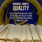 Custom Shop Craft and Paint Sticks - (Pack -100 Sticks) 12" Inch Premium Grade Wood Stirrers/Paddles - Use for Wood Crafts, Mixing Epoxy Resin or Paint, Garden Sign Posts