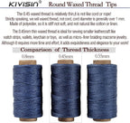 Round Waxed Thread 0.45mm 12 Neutral Colors, Thin Cord Wax Coated 3 Ply Polyester Strings 115 Yards/Spool for Leather Upholstery Sewing, Stitching, Bookbinding, Beading, Macrame Braiding