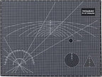 Falling in Art Self Healing Cutting Mat, 18x24" Cutting Mats for Sewing, Double-sided 5-Ply Fabric Cutting Board for Crafting, Quilting and Sewing Projects, Black