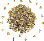 1.1LB Irregular Ceramics Mosaic Tiles, Mosaic Pieces Stones for DIY Mosaic Making Craft Hobby Arts Home Wall Decoration (Gold)