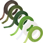 6 Rolls Floral Tape, 1/2" by 180 Yard Green Flower Tape, Flower Tape for Bouquet Stem Wrap Floral Arranging Craft Projects Corsages, Wedding Bouquet