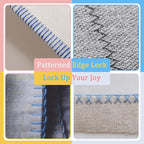 2 PCS 3mm Edge Lock Seam Guide, Mini Sewing Finger Ruler for Hand Sewing, DIY Sewing Kit Tool, Sewing Needle Gauge Measuring Guide, White