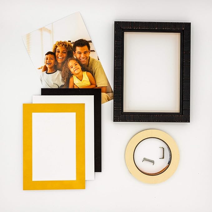 Pack of 25 Acid Free 11x14 Mats Bevel Cut for 8.5x11 Photos - Bright Yellow Precut Matboards For Pictures, Photos, Framing - 4-ply Thickness