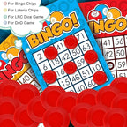 Coopay 500 Pieces Plastic Poker Chips, 1 Inch Bingo Chips Bulk Learning Counters Disks Poker Card Game, Counting Markers for Math Practice, Game Tokens and Teaching Rewards, 25 mm (Red)