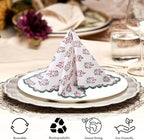 Embroidery Napkins Kitchen Towels Table Decor Table Linen Cotton Napkins Cloth Napkins Set of 4-20"x 20" Block Print Napkins Dinner Napkins Gifts for her Gifts for mom