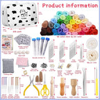 Mayboos Needle Felting Kit, 42 Colors Wool Roving Set, Needle Felting Kit with Felting Tool and Foam Mat Needle Felting Supplies for Home Decoration Felted