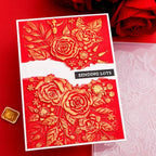 BAOFALI 3D Embossing Folder for Card Making,Rose Garden Clear Plastic Texture Fades Embossing Folder Template for Scrapbooking and Other Paper Craft Album Stamps DIY Decoration 6.3" L x 4.5" W