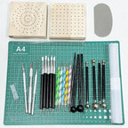 Yayatty Polymer Clay Tools, Acrylic Clay Roller, Acrylic Sheet, Rotary Cutting Mat, Round Polymer Clay Cutters with Clay Slicer Blade for Pottery and Sculpture, 42 PCS