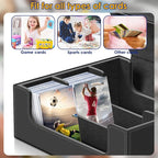 Homthy 1800+ Card Deck Case for Trading Cards, Leather Magnetic Closure Commander Card Storage Box Magic Card Protectors Fit for MTG TCG and Sport Cards