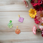 CHGCRAFT Paisley Pattern Polymer Clay Texture Sheet Vines Vintage Flowers Silicone Texture Mat for Polymer Clay Making Earrings Jewelry DIY Crafts 5.5 × 5.5 Inch
