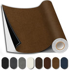 Suede Repair Patch, 17X158 Inch Fabric Large Repair Tape, Self-Adhesive Patches for Furniture, Sofa, Car Interior, Shoes, Hand Bag, Clothing (Brown, 17X158 Inch)