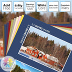 Mat Board Center, Pack of 10, Photo Picture Mats - Acid Free, 4-ply Thickness, White Core - for Pictures, Photos, Framing (8x10 for 2-4x6 Mixed Color)