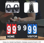 Upstreet Scoreboard/Score Keeper for Indoor & Outdoor Sports - Ping Pong/Baseball/Tennis/Basketball Scoreboard or Varsity Scoreboards/Volleyball Scorekeeper - Portable Scoreboard Flips up to 99