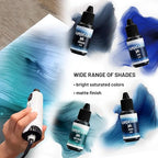 Alcohol Ink Set - 34 Color Variations - Set #18-4 Alcohol Inks x 0.51 fl oz (15 ml)