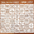 Sarcastic Painting Stencils for Crafts Reusable 3inch Funny Stencil Drawing Templates for Wood Sign DIY Crafts Fabrics Decor
