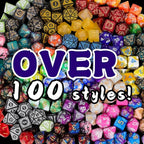 QMAY Polyhedral Dice - 48PCS Mystery Dice Set, Various Styles, Random D&D Dice Patterns & Dice Bag, 6 Mystery Bags, DND Gifts, Suitable for Dungeons and Dragons, RPG, MTG,Role Playing Table Game