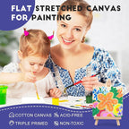 ESRICH Small Stretched Canvas for Painting 6x6 inch, 2/5''Profile Art Primed 16 Pack Canvases for Painting, Cotton Small Professional Blank Paint Canvas for Kids and Art Supplies, for Acrylics, Oils.