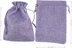 Palmhomee Pack of 12 Burlap Gift Bags with Drawstring Linen Jewelry Pouches Wedding Hessian Jute Bags for Birthday and Treat Pouches Party Wedding Favors Gift (8x12 Inch, Lavender)