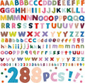 288 PCS Alphabet Combo Set, Large Size Letters Uppercase/Lowercase Letters, Numbers & Punctuation, Accents Cutouts for Classroom Home School Room Chalkboard Bulletin Board