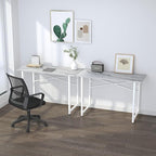 47 inch Folding Desk No Assembly Required, Writing Gaming Computer Camping Table, Home Office Desk, White Marble
