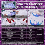 Sublimation Transfer Sheets for Tumblers Blanks Tshirts,Purple Glitter Sublimation Transfer Paper for Heat Press Machine,8pcs,12x12