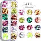 Thanksgiving Glitter Maple Leaf Nail Sequins Holographic Laser Mixed Color Fall Nail Flakes Design Nail Charms 3D Confetti Nail Art Stickers Maple Leaves Nail Glitter Sequins for Women
