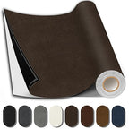 Suede Repair Patch, Large Fabric Repair Tape, Self-Adhesive Patches for Furniture, Couch, Sofa, Car Interior, Shoes, Hand Bag, Clothing (Coffee, 3.5X79 Inch)
