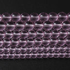 10mm 38pcs Smooth Rose Pink Glass Beads Quartz Crystal Round Loose Beads for Jewelry Making DIY Bracelet Necklace