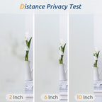 rabbitgoo Window Privacy Film, Frosted Glass Window Clings, Static Cling UV Heat Blocking Door Stickers for Home Bathroom, Removable Indoor Decal Coverings Day and Night, Pure, 11.8 x 78.7 Inches