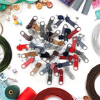 DOITEM 22.2 Yards/ 20 m 10 Pieces Assorted Colors #5 Nylon Coil Zippers, Sewing Zippers Endless Zips with 40 Pieces Zipper Sliders Zip Heads for DIY Sewing Tailor Craft Supplies